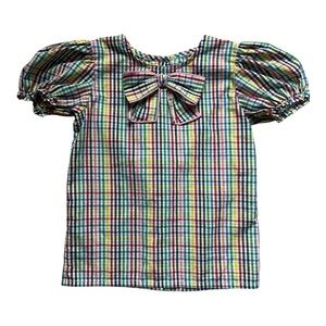 Plaid Kids Shirt with Bow